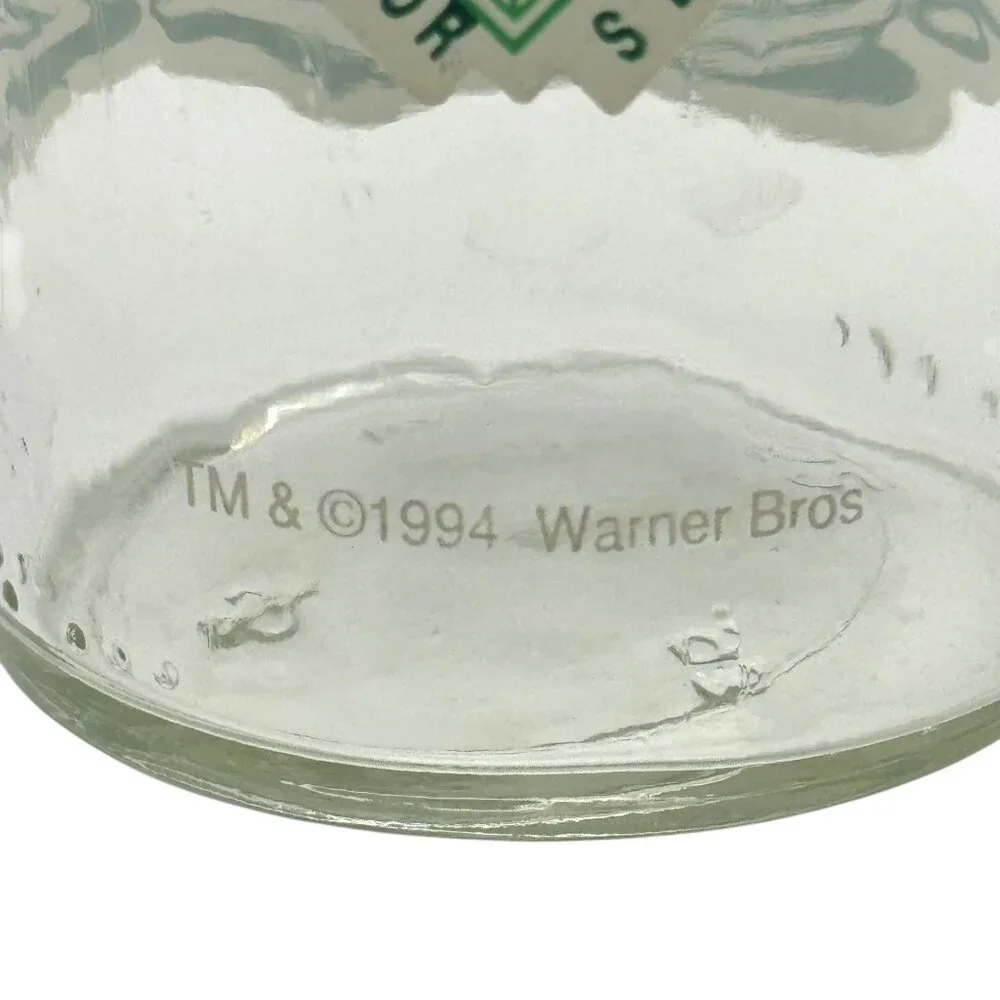 Welch's 1994 Looney Tunes Collector Series Glass Taz Character Green Vintage 90s